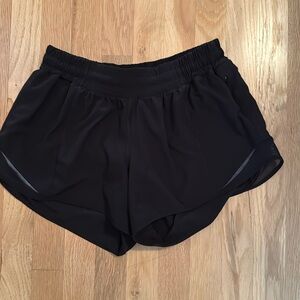 Women’s black Tracker Lululemon shorts
